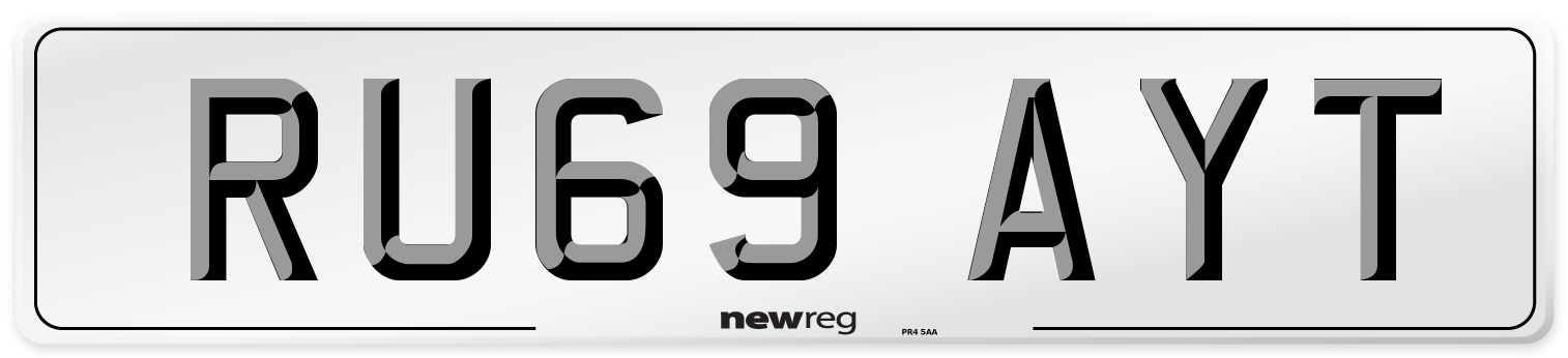 RU69 AYT Number Plate from New Reg
